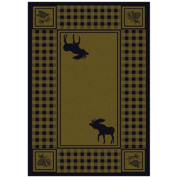 Moose Refuge Rug - Red