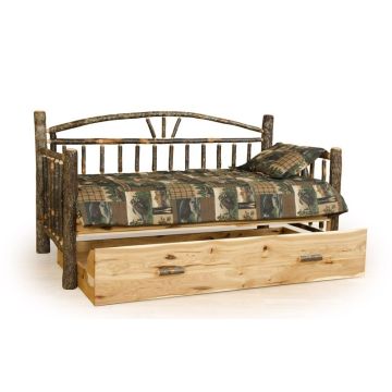 Rustic Log Trundle Bed