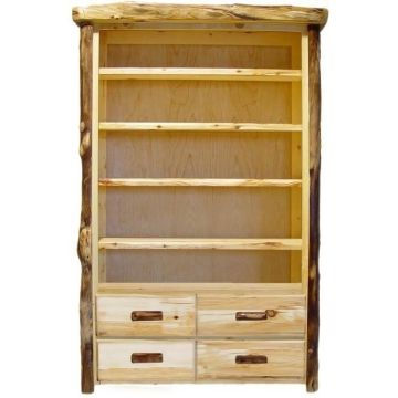 The Solid Wood Bookcase: Rustic, Log, and Country Style Bookcase