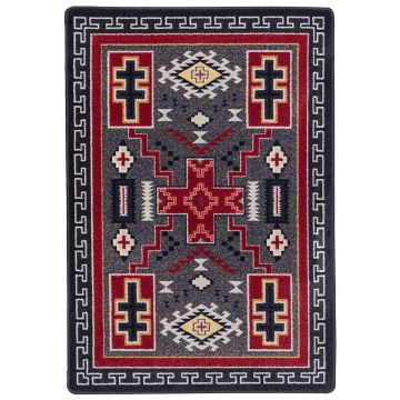 Double Cross Rug - Gray