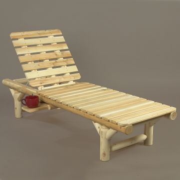 Log Chaise Lounge (cupholder extended)