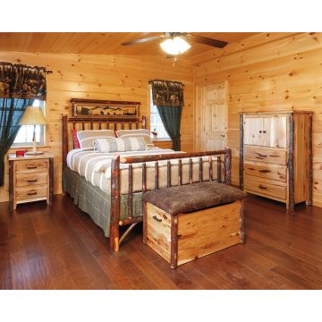 Rustic Hickory Log Bedroom Furniture