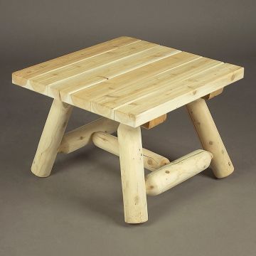Cedar Looks Square Log Coffee Table