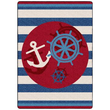 Ahoy There Rug - Nautical