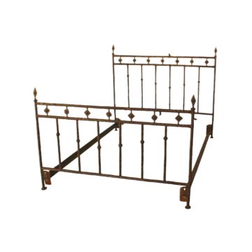 Hammered Arrow Forged Metal Bed