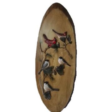 Forest Song Birds Wood Wall Art