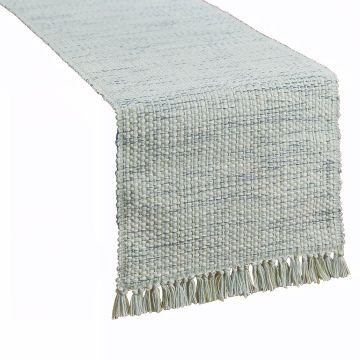 Barely Blue Rustic Basketweave Table Runners