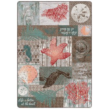 Beach Blocks Rug - Coastal