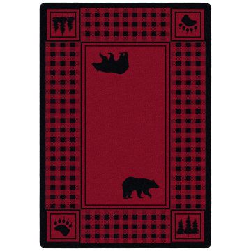 Bear Refuge Rug - Red