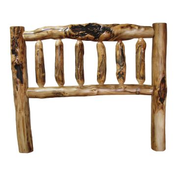 Beartooth Aspen Log Headboard--Extra Gnarly logs, Standard posts