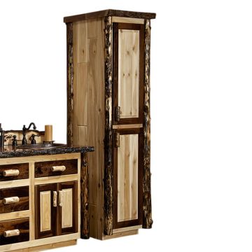 Black Walnut & Rustic Cedar Log Linen Closet