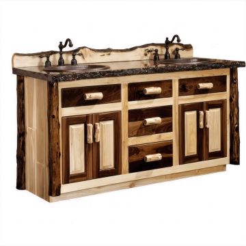 60" Black Walnut and Cedar Vanity