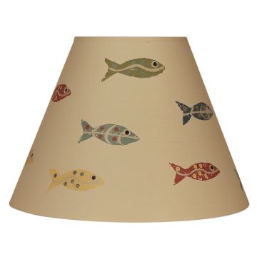 Rustic Dockside Vibrant School of Fish Lampshades - Multi-Color Fish
