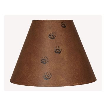 Rustic Brown Bear Tracks Lampshade