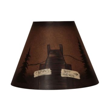 Rustic Brown Lakeside Dock Lampshade