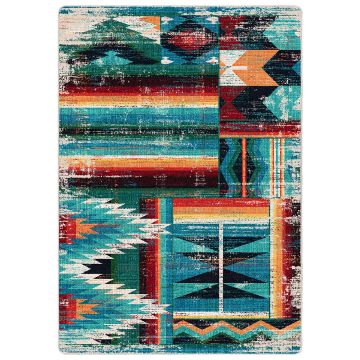 Caverns Rug - Turquoise Patchwork