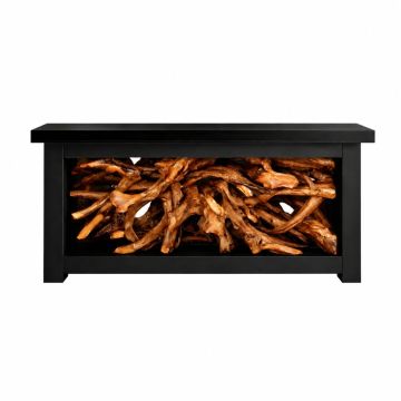 Summit Root Console in Ebony with Teak