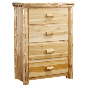 Cedar Lake Cabin 4 Drawer Log Chest