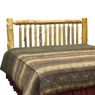 Cedar Lake Small Spindle Log Headboard