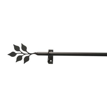 Wrought Iron Leaf Curtain Rod w/Hardware