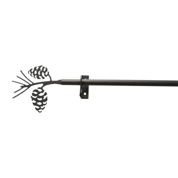 Wrought Iron Pinecone Curtain Rod