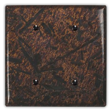 Distressed Dark 2 Blank Copper Switch Plate