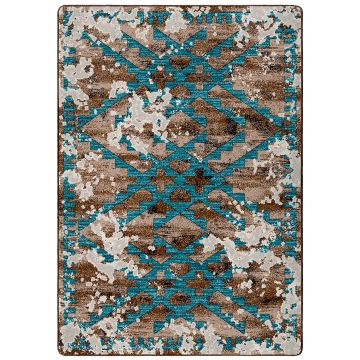 Distressed Fresco Rug - Turquoise