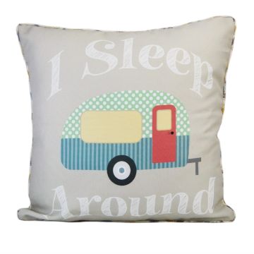 Lake Retreat Camper Decorative Pillow