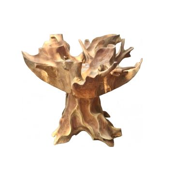 Rooted Dining Table Base in Natural Clear