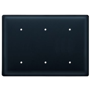 Wrought Iron Plain Triple Solid Electrical Cover