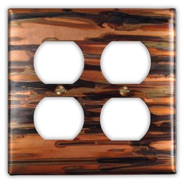 Enchantment Horizontal 2 Outlet Copper Switch Plate