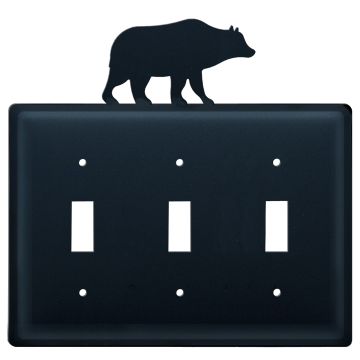 Wrought Iron Bear Triple Switch Cover