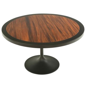 Golden Walnut Pedestal Dining Table