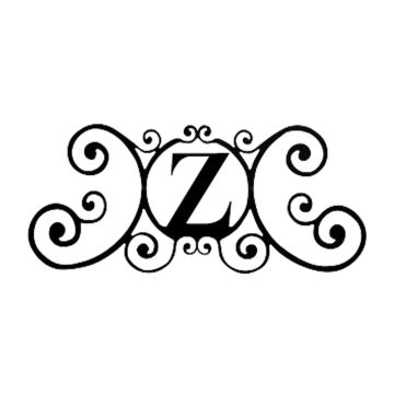 Wrought Iron Letter Z House Plaque