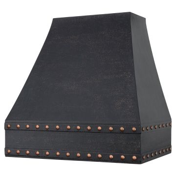 36" Correa Glazed Black Hammered Copper 1250 CFM Wall Mounted Range Hood