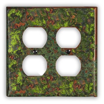 Irish Moss 2 Outlet Copper Switch Plate