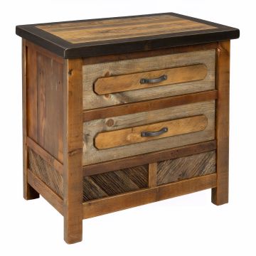 Jackson Hole 2 Drawer Barn Wood Nightstand