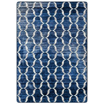 Lattice Blue Rug