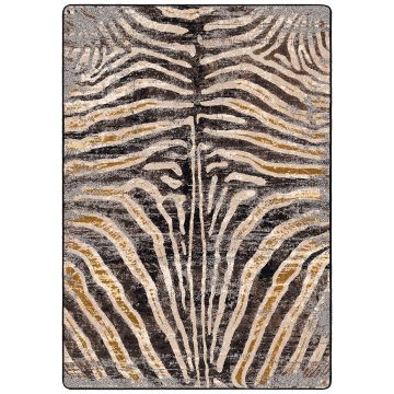 Midnight Zebra Rug - Rawhide