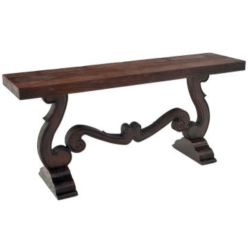 Old World Scroll Sofa Table