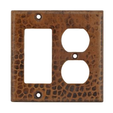 Oil Rubbed Bronze Hammered Copper GFI/Outlet Wall Plate Cover