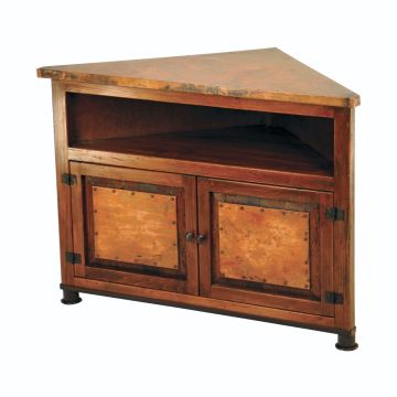 Rustic Copper Corner Entertainment Center