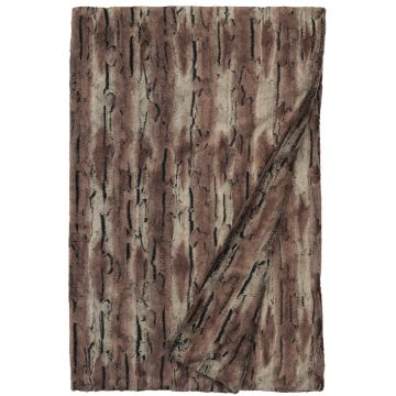 Pewter Fox Cuddle Fur Throw Blanket