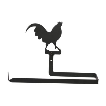 Wrought Iron Rooster Paper Towel Holder