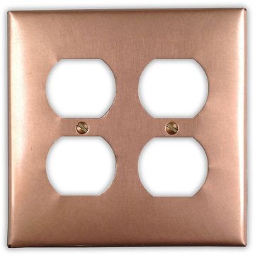 Raw Copper 2 Outlet Copper Switch Plate