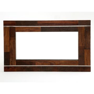 Urban Rustic Reclaimed Wood & Steel Mirror