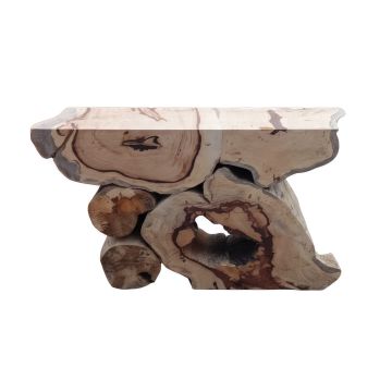 Rootstack Console in Natural Clear Finish