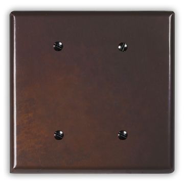 Rustic 2 Blank Copper Switch Plate