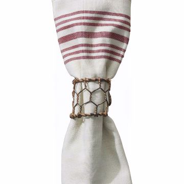 Rustic Chicken Wire Cage Napkin Rings