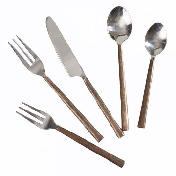 Rustic Copper Handle 5 Piece Place Setting